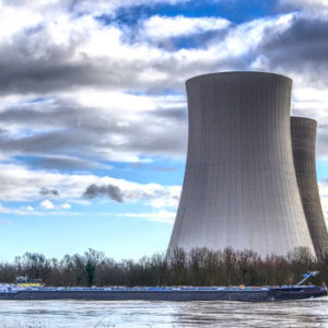 Cooling towers of a nuclear power plant